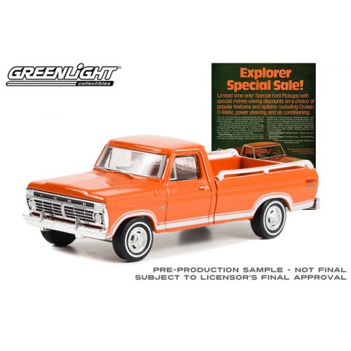 Greenlight Vintage Ad Cars Series 8 - 1973 Ford F-100 Explorer Special