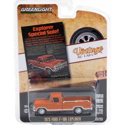 Greenlight Vintage Ad Cars Series 8 - 1973 Ford F-100 Explorer Special