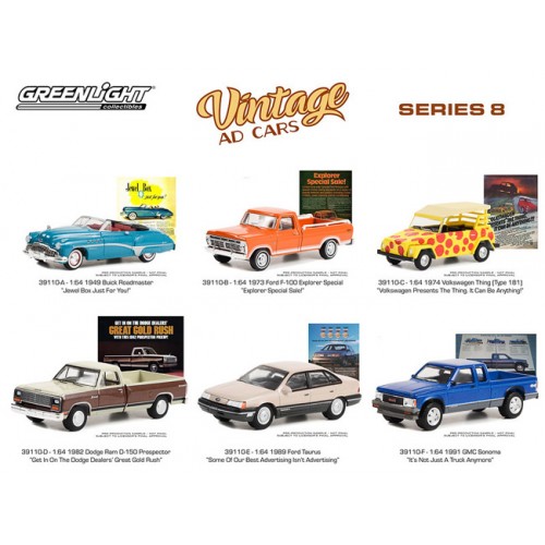 Greenlight Vintage Ad Cars Series 8 - Six Car Set