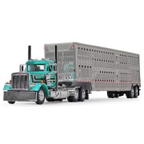 DCP by First Gear - Peterbilt Model 359 Day Cab with Wilson Silverstar Livestock Trailer