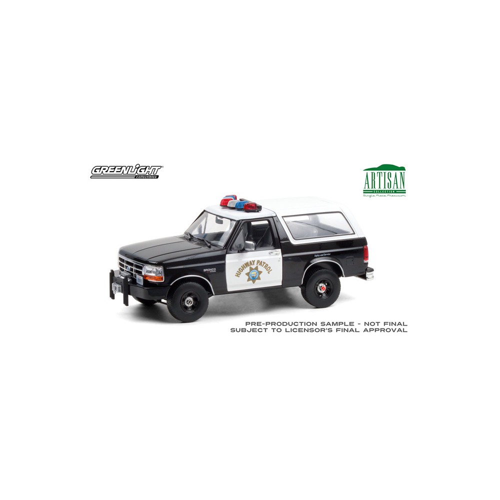 Greenlight 1:18 Artisan Collection - 1995 Ford Bronco California Highway Patrol