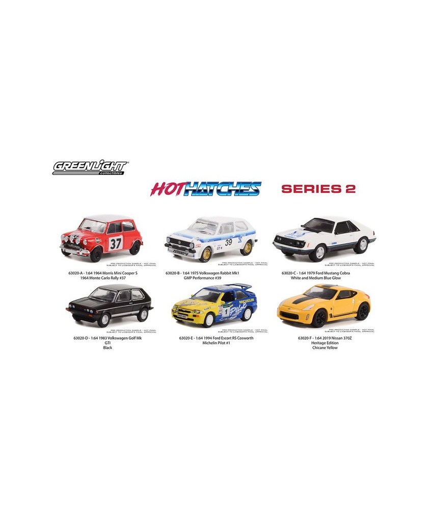 Greenlight Hot Hatches Series 2 - Six Car Set