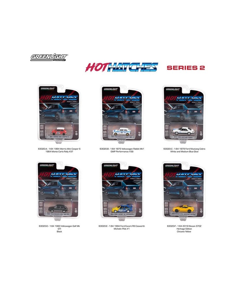 Greenlight Hot Hatches Series 2 - Six Car Set
