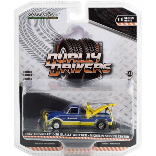 Greenlight Dually Drivers Series 11 - 1967 Chevrolet C-30 Dually Wrecker Michelin Service