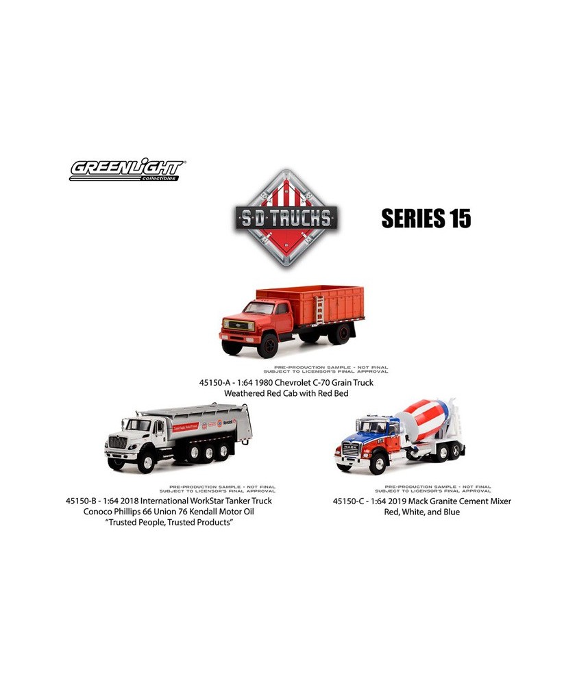 Greenlight S.D. Trucks Series 15 - Three Truck Set