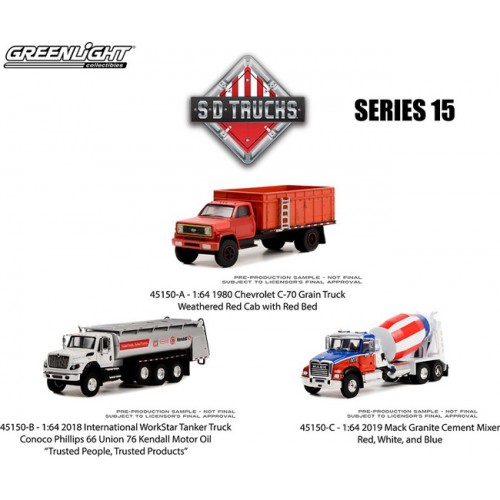 Greenlight S.D. Trucks Series 15 - Three Truck Set
