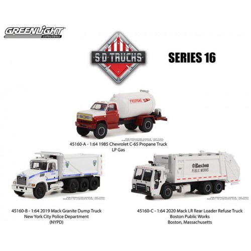 Greenlight S.D. Trucks Series 16 - Three Truck Set