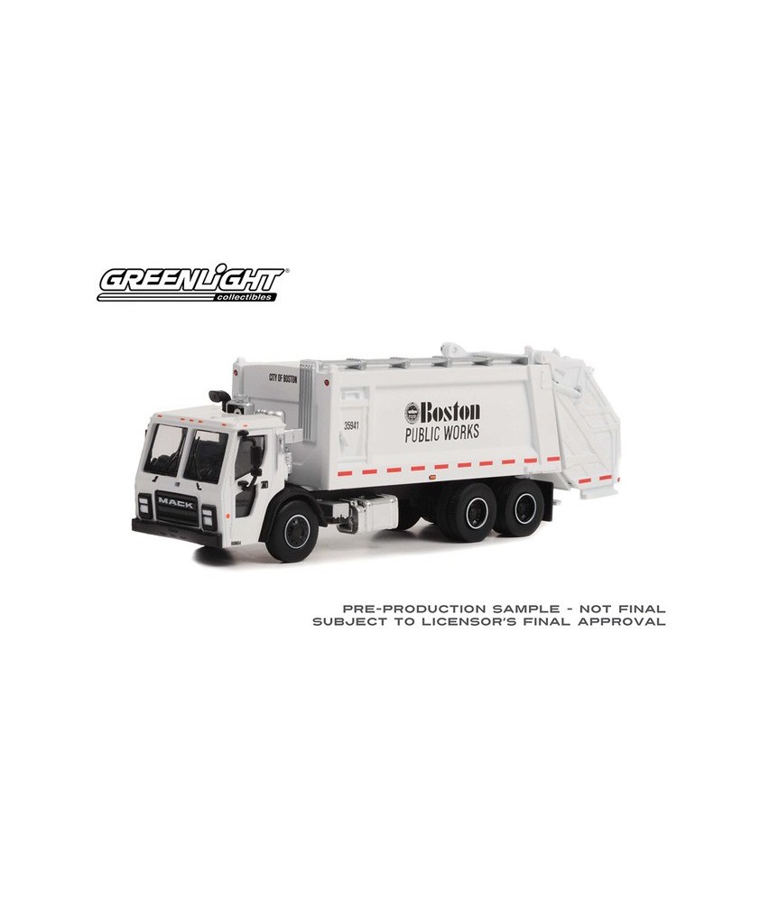 Greenlight S.D. Trucks Series 16 - 2020 Mack LR Rear Loader Refuse Truck Boston