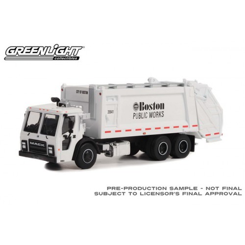 Greenlight S.D. Trucks Series 16 - 2020 Mack LR Rear Loader Refuse Truck Boston
