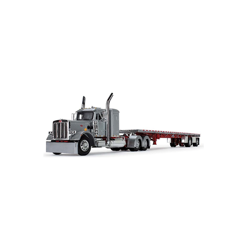 DCP by First Gear - Peterbilt Model 359 with Wilson Roadbrute Flatbed Trailer