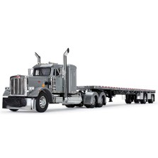 DCP by First Gear - Peterbilt Model 359 with Wilson Roadbrute Flatbed Trailer