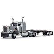 DCP by First Gear - Peterbilt Model 359 with Wilson Roadbrute Flatbed Trailer