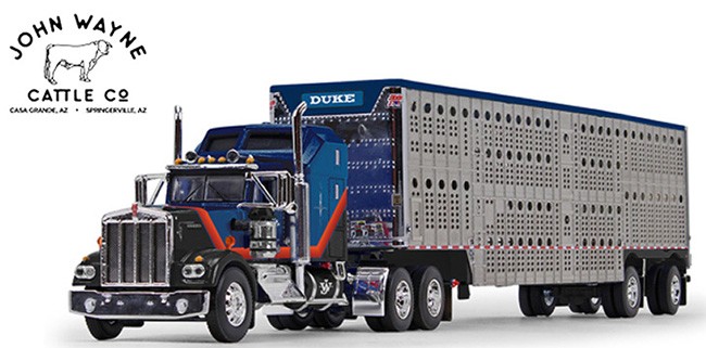 DCP by First Gear - Kenworth W900A with Wilson Livestock Trailer