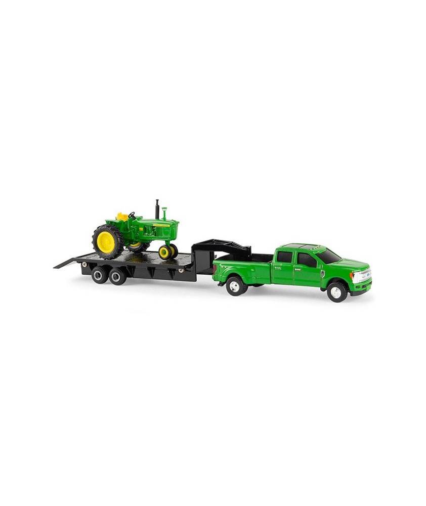 Ertl John Deere 4020 Tractor with Ford F-350 and Trailer