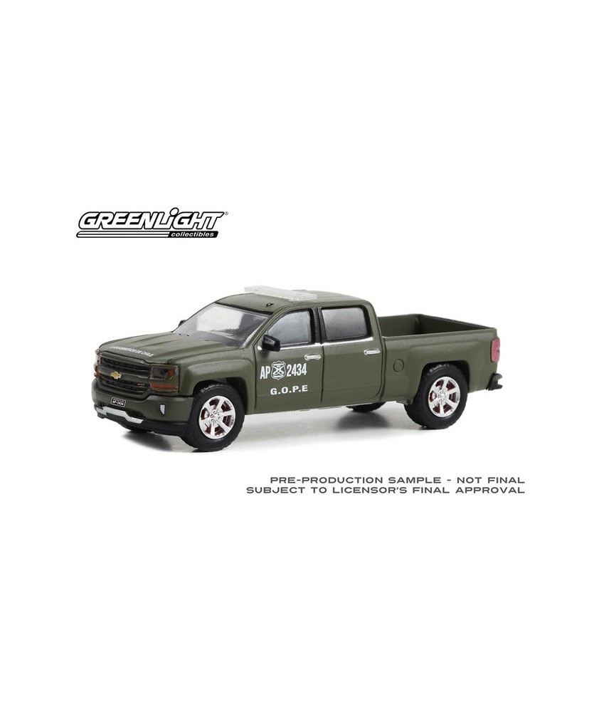 Greenlight Hobby Exclusive - 2018 Chevrolet Silverado Z71 Carabineros De Chile