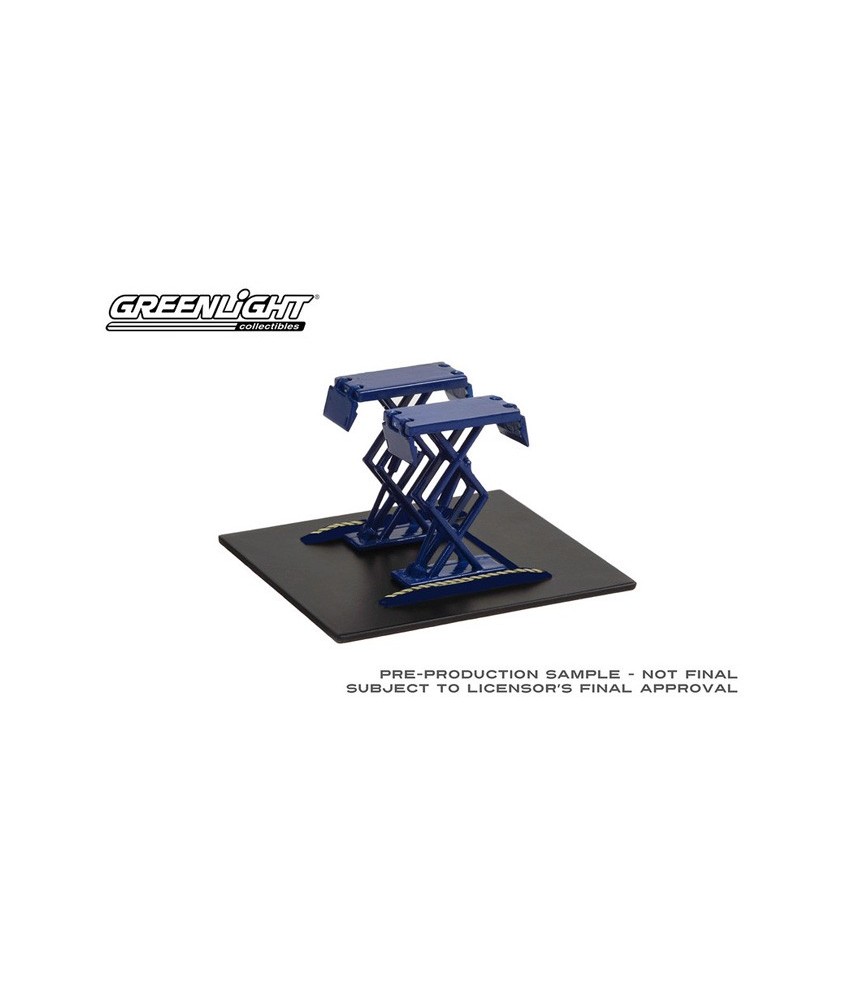 Greenlight Auto Body Shop - Automotive Double Scissor Lifts Series 1 Blue