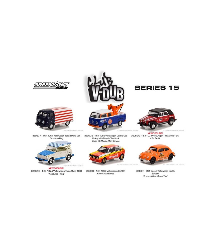 Greenlight Club Vee-Dub Series 15 - Six Car Set