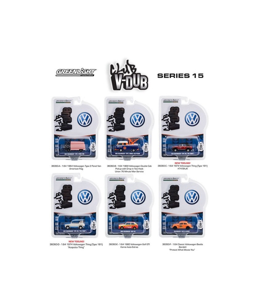 超特価SALE開催！ Vee-Dub Club Greenlight Series Set Car Six - 15 ルアー・フライ