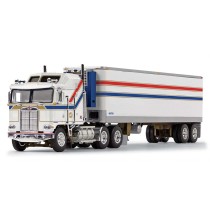 DCP by First Gear - Kenworth K100 COE Aerodyne Sleeper and Vintage Reefer Trailer
