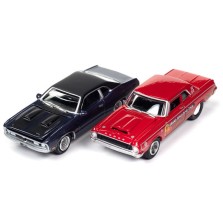 Johnny Lightning Twin Packs 2022 Release 3A - Mr. Norm 1964 Dodge 330 and 1971 Dodge Demon GSS