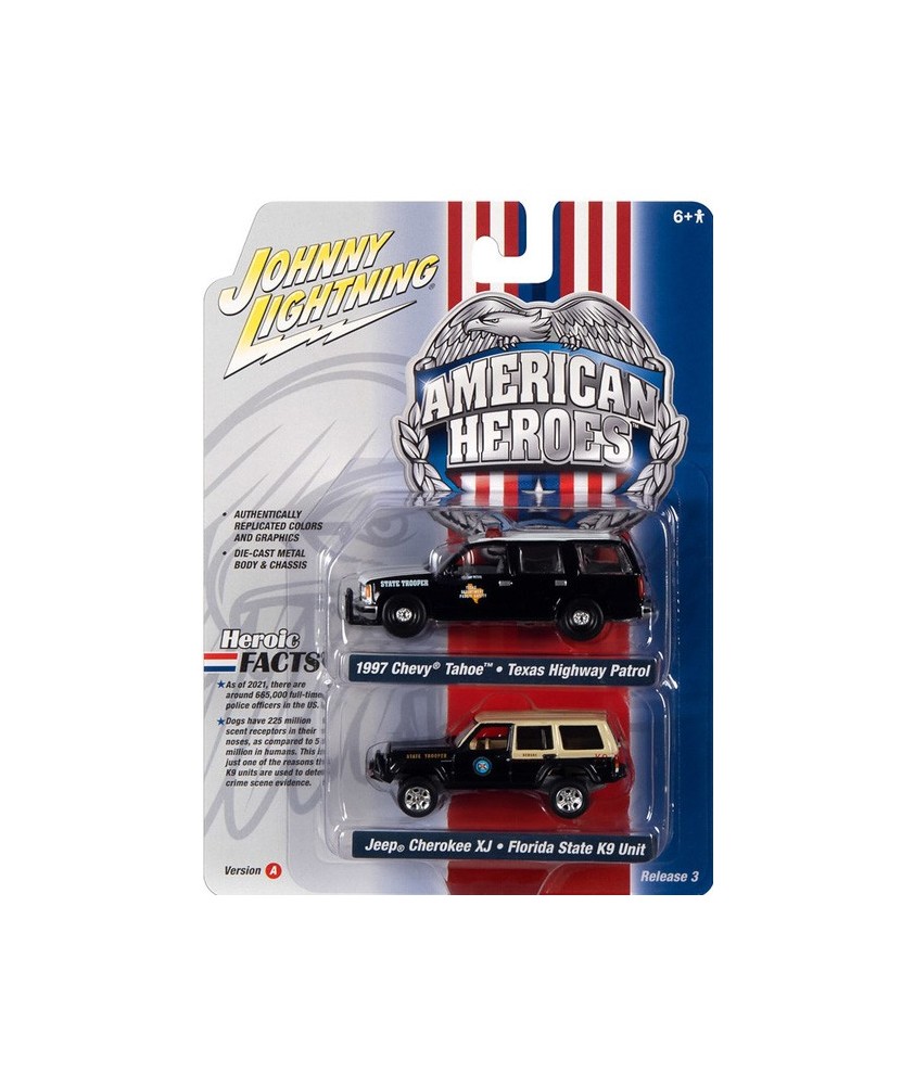 ミニカー Jonny Lightning 1/64 1997 Chevy Tahoe Johnny Lightning 1997 Chevy Tahoe w/Camper Trailer (Police