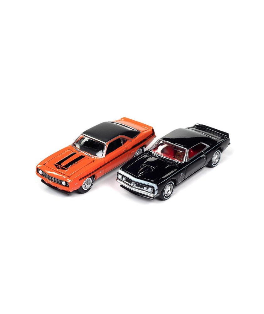 Johnny Lightning Twin Packs 2022 Release 3B - Yenko 1969 Chevy Camaro and 1967 Chevy Camaro