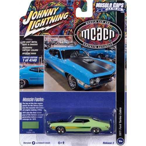 Johnny Lightning Muscle Cars USA 2022 Release 3B - 1971 Ford Torino Cobra