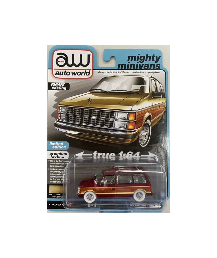 Auto World Premium 2023 Release 1A - 1984 Dodge Caravan UltraRed Chase Version