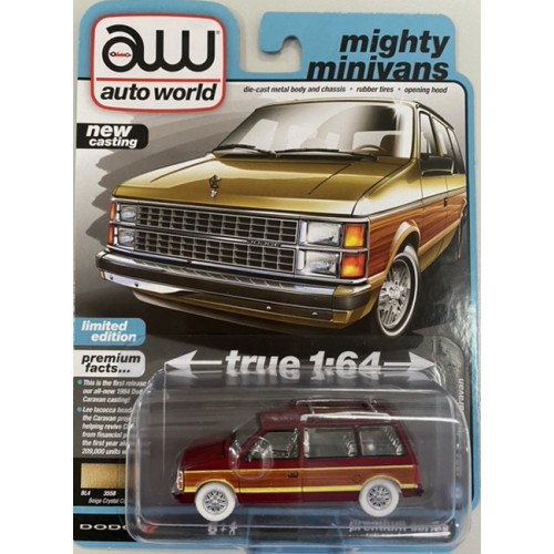 Auto World Premium 2023 Release 1A - 1984 Dodge Caravan UltraRed Chase Version