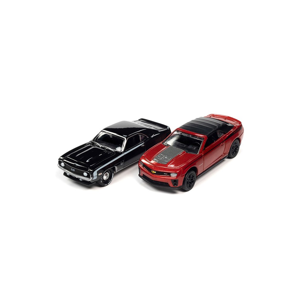 Johnny Lightning Twin Packs 2023 Release 1A - Nickey 1969 Chevy Camaro and 2013 Chevy Camaro