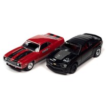 Johnny Lightning Twin Packs 2023 Release 1B - Nickey 1969 Chevy Camaro and 2013 Chevy Camaro