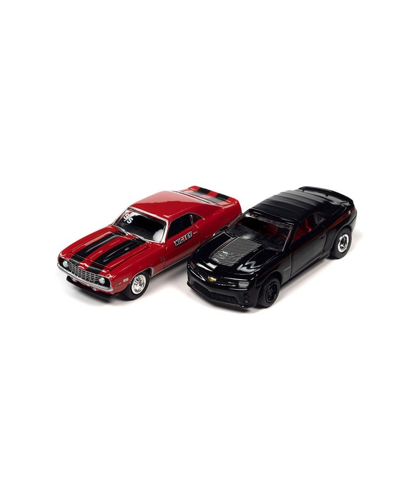 Johnny Lightning Twin Packs 2023 Release 1B - Nickey 1969 Chevy Camaro and 2013 Chevy Camaro