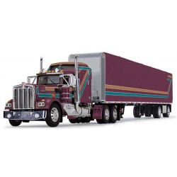 DCP by First Gear - Kenworth W900A with Aerodyne Sleeper and Utility Roll Tarp Trailer