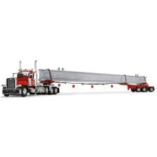 DCP by First Gear - Peterbilt 389 Tri-Axle Cab with Elk River 4-Axle Hydra-Steer Trailer and Beam Load