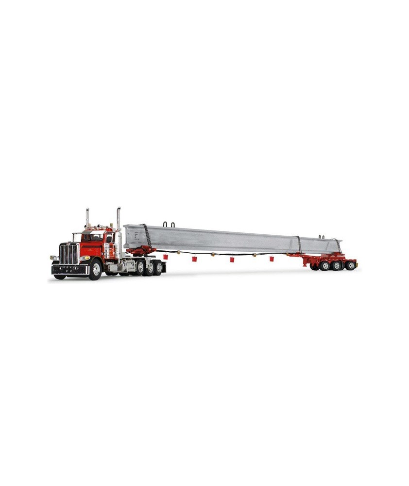 DCP by First Gear - Peterbilt 389 Tri-Axle Cab with Elk River 4-Axle Hydra-Steer Trailer and Beam Load