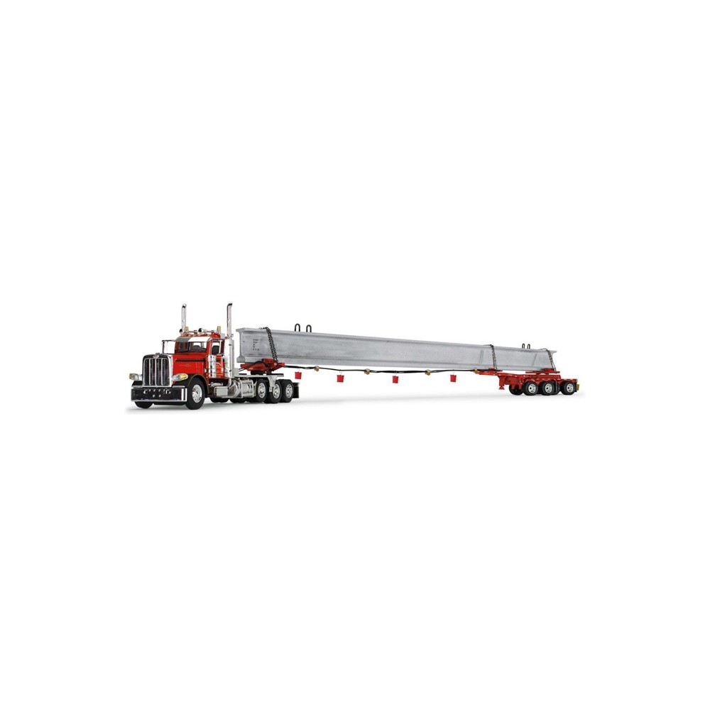 DCP by First Gear - Peterbilt 389 Tri-Axle Cab with Elk River 4-Axle Hydra-Steer Trailer and Beam Load