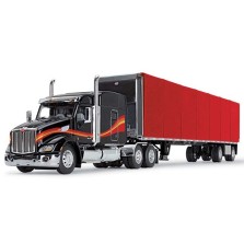 DCP by First Gear - Peterbilt 579 with Utility Roll Tarp Spread-Axle Trailer