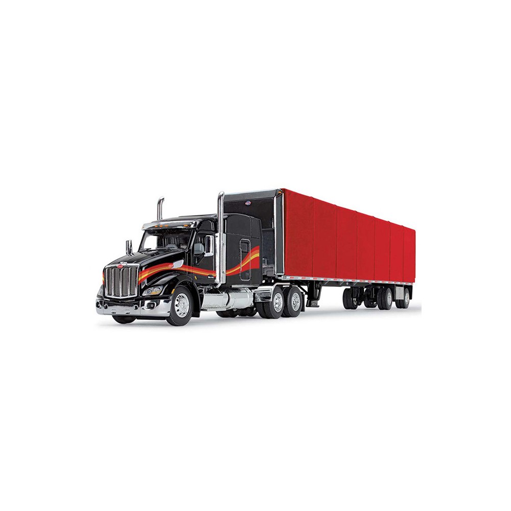 DCP by First Gear - Peterbilt 579 with Utility Roll Tarp Spread-Axle Trailer