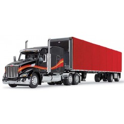 DCP by First Gear - Peterbilt 579 with Utility Roll Tarp Spread-Axle Trailer