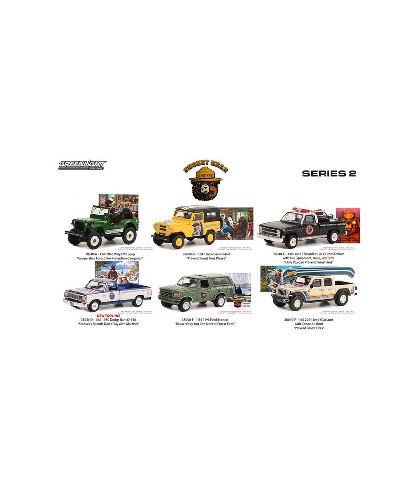 Greenlight Smokey Bear Series 2 - Six Car Set