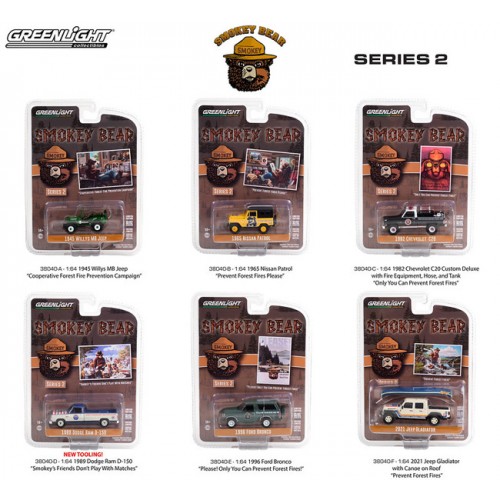 Greenlight Smokey Bear Series 2 - Six Car Set