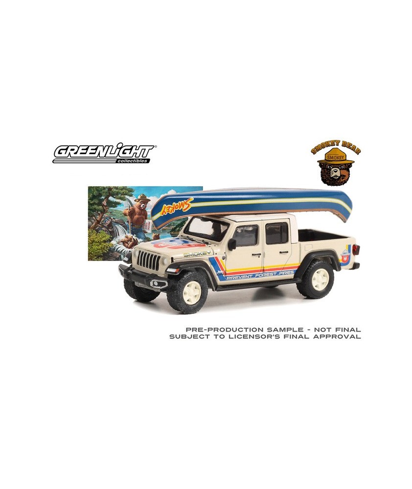 Greenlight Smokey Bear Series 2 - 2021 Jeep Gladiator with Canoe