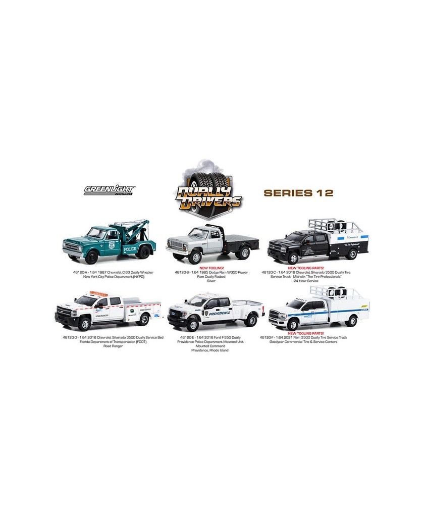 Greenlight Dually Drivers Series 12 - Six Truck Set