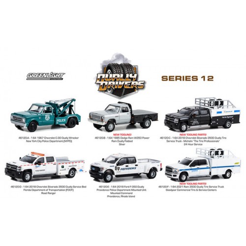 Greenlight Dually Drivers Series 12 - Six Truck Set