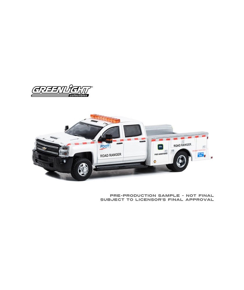 Greenlight Dually Drivers Series 12 - 2018 Chevrolet Silverado 3500 Dually Service Bed FDOT