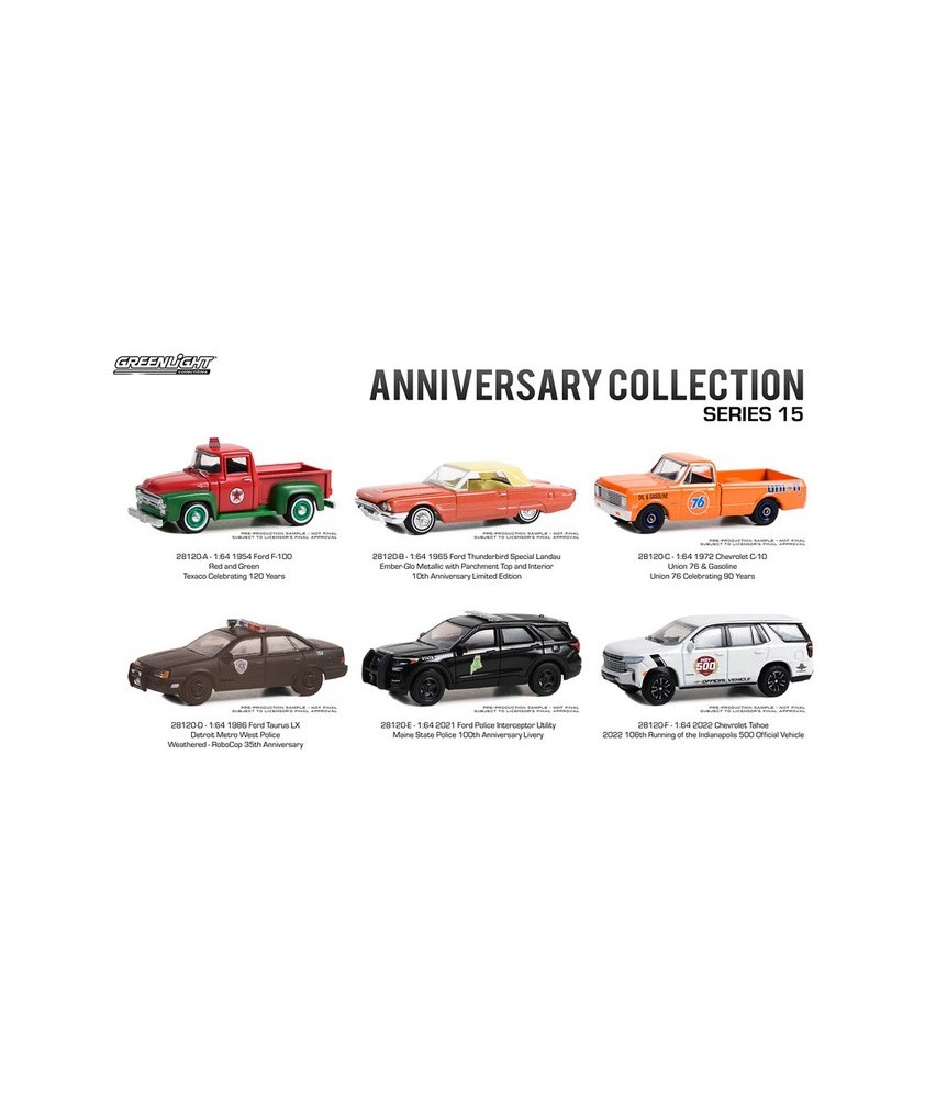 Greenlight Anniversary Collection Series 15 - Six Car Set