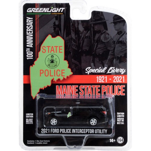 Greenlight Anniversary Collection Series 15 - 2021 Ford Police Interceptor Utility Maine State Police