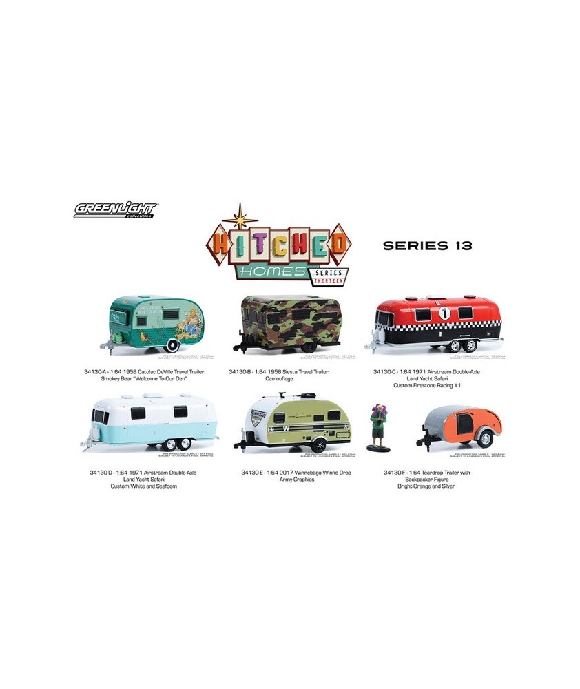 Greenlight Hitched Homes Series 13 - Six Camper Set