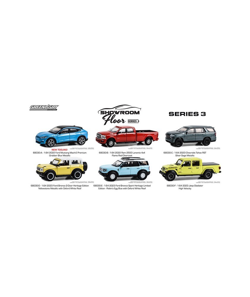 Greenlight Showroom Floor Series 3 - Six Car Set