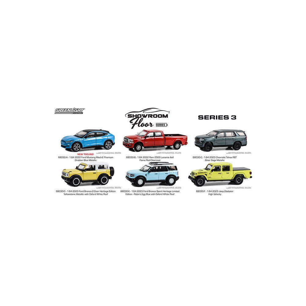 Greenlight Showroom Floor Series 3 - Six Car Set